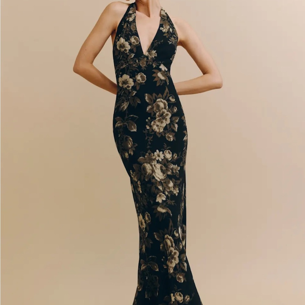 Reformation Daniela Dress - Black Floral - NWT